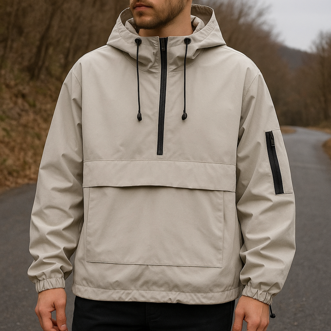 Hooded Weather-Resistant Parka with Front Pocket for All Seasons – Lightweight Windproof Jacket for Women | Thomler