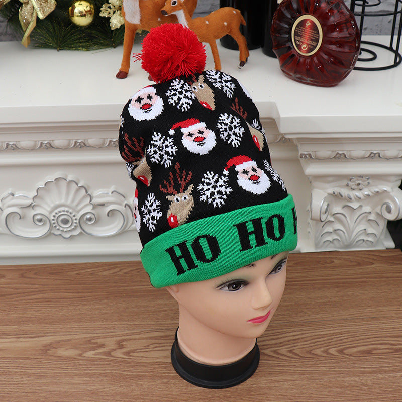Illuminated Holiday Knit Cap with LED Lights – Festive Winter Beanie for Christmas Parties | Thomler