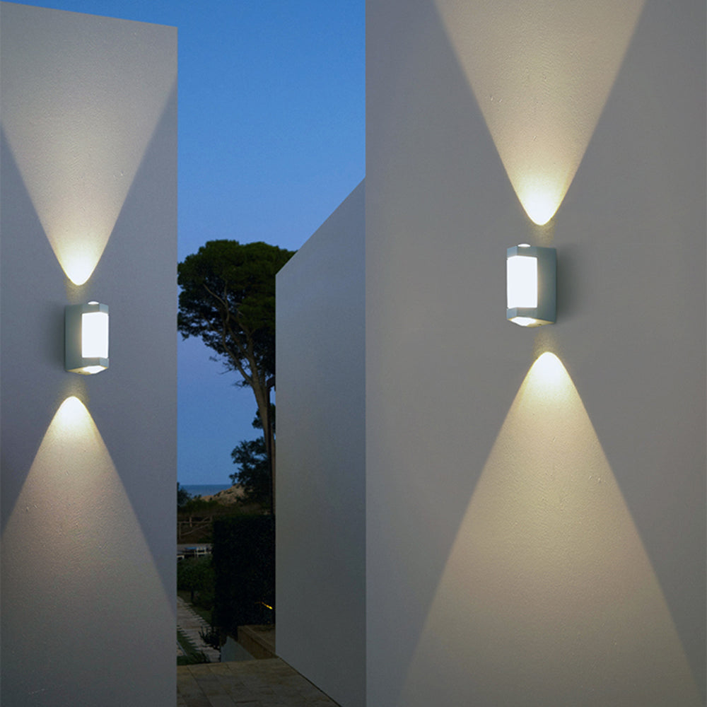 Wall Lamp Metal Acrylic 10.6 in Outdoor Up Down Waterproof Exterior Lighting Modern Minimalist Facade Porch Garden Fixture | Thomler