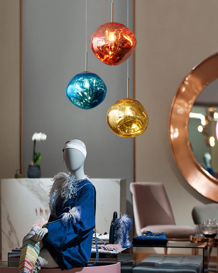 Pendant Light Acrylic Melt Design E27 15.0 cm Warm White Dining Room Kitchen Island Hanging Ceiling Lamp | Thomler