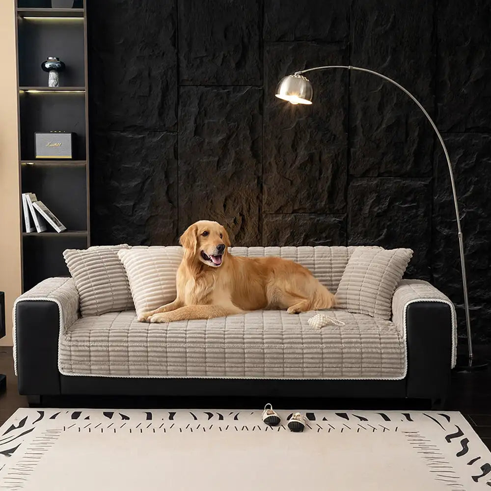 Quilted Furniture Protector with Moisture Barrier Non-Skid Backing for Couch Loveseat Chair Pet-Friendly Machine Washable Soft Flannel | Thomler