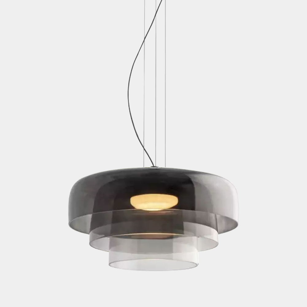 Pendant Light Glass 42.0 cm Orange Dining Room Kitchen Island Nordic Hanging Ceiling Lamp Warm LED Adjustable Cable | Thomler