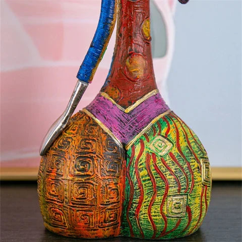 Colorful Abstract Woman Sculpture - Handcrafted Resin Art Figurine for Home Decor, Modern Statement Piece for Living Room, Bedroom, Office | Thomler