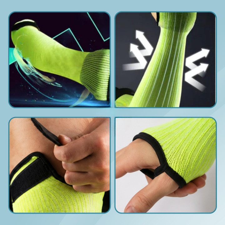Cut-Resistant Forearm Guards with Hook-and-Loop Straps – 16 Inch Protection Sleeves for Gardening & Workshop Use | Thomler