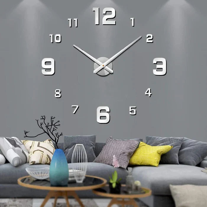DIY Wall Clock Kit Large Modern Customizable Decorative Clock for Living Room Bedroom Black Silver Gold Red Glow in the Dark | Thomler