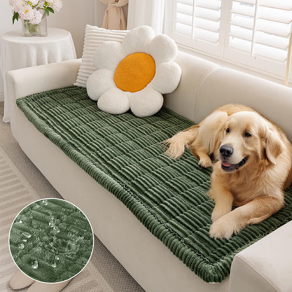Plush Flannel Furniture Protector for Pets – Non-Slip Waterproof Sofa Throw for Dogs & Cats – Machine Washable Couch Shield | Thomler