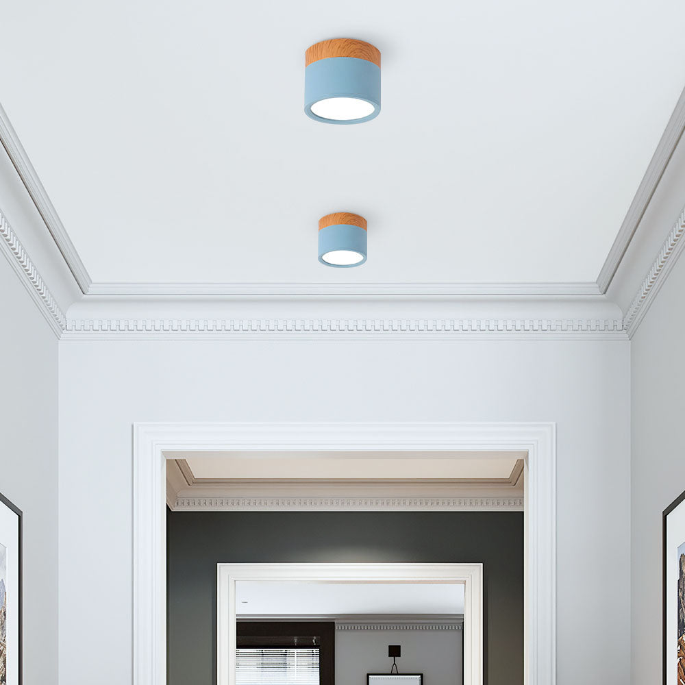 Ceiling Light Aluminium Wood LED 5W 7W Modern Hallway Living Room Surface Mounted Lamp | Thomler