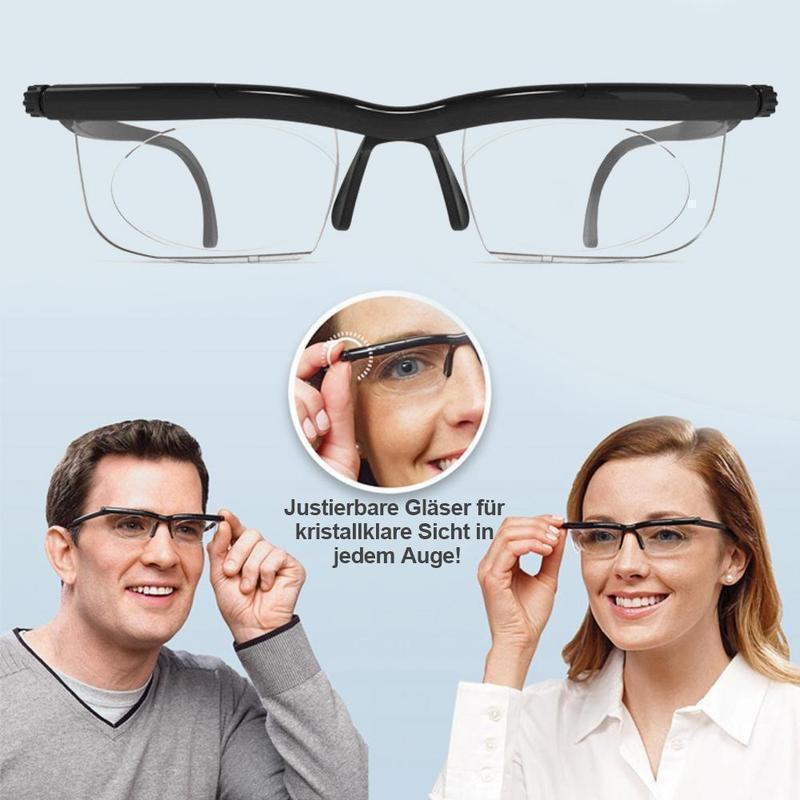 Adjustable Focus Reading Glasses Dial Vision for Men & Women | Variable Strength Eyewear for Close Up Work & Distance | Universal Fit | Thomler