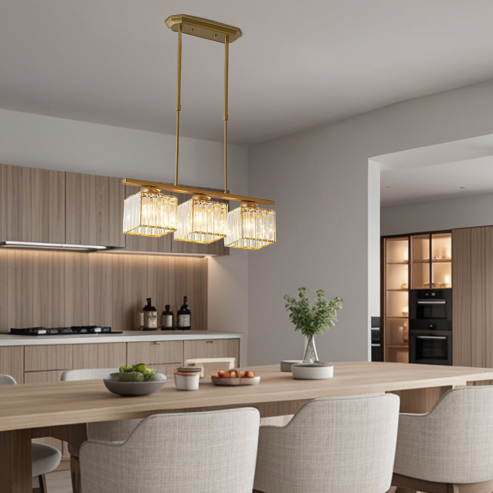 Pendant Light Glass 80.0 cm Black Adjustable Kitchen Island Dining Room Hanging Ceiling Lamp E27 Modern Scandinavian | Thomler