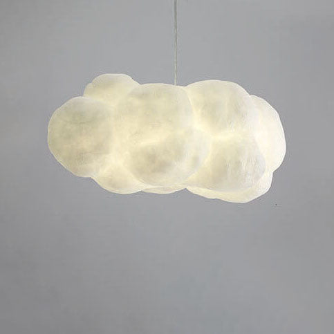Pendant Light Metal 19.7 in White Adjustable Bedroom Dining Room Modern Hanging Lamp | Thomler