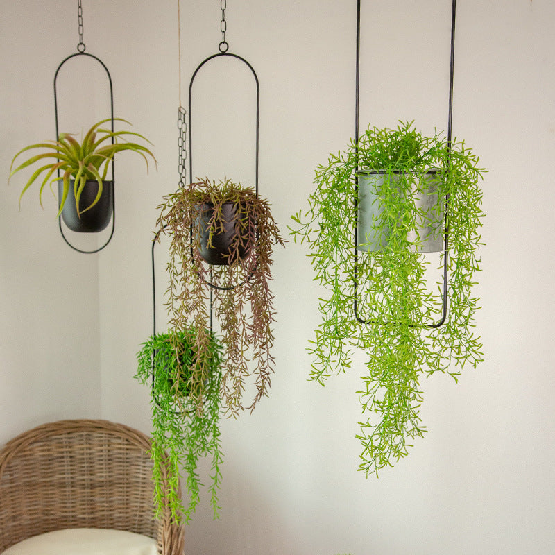 Hanging Metal Planter Pots – Geometric Wall-Mounted Indoor Planters for Succulents, Herbs & Flowers – Scandinavian Minimalist Home Decor | Thomler