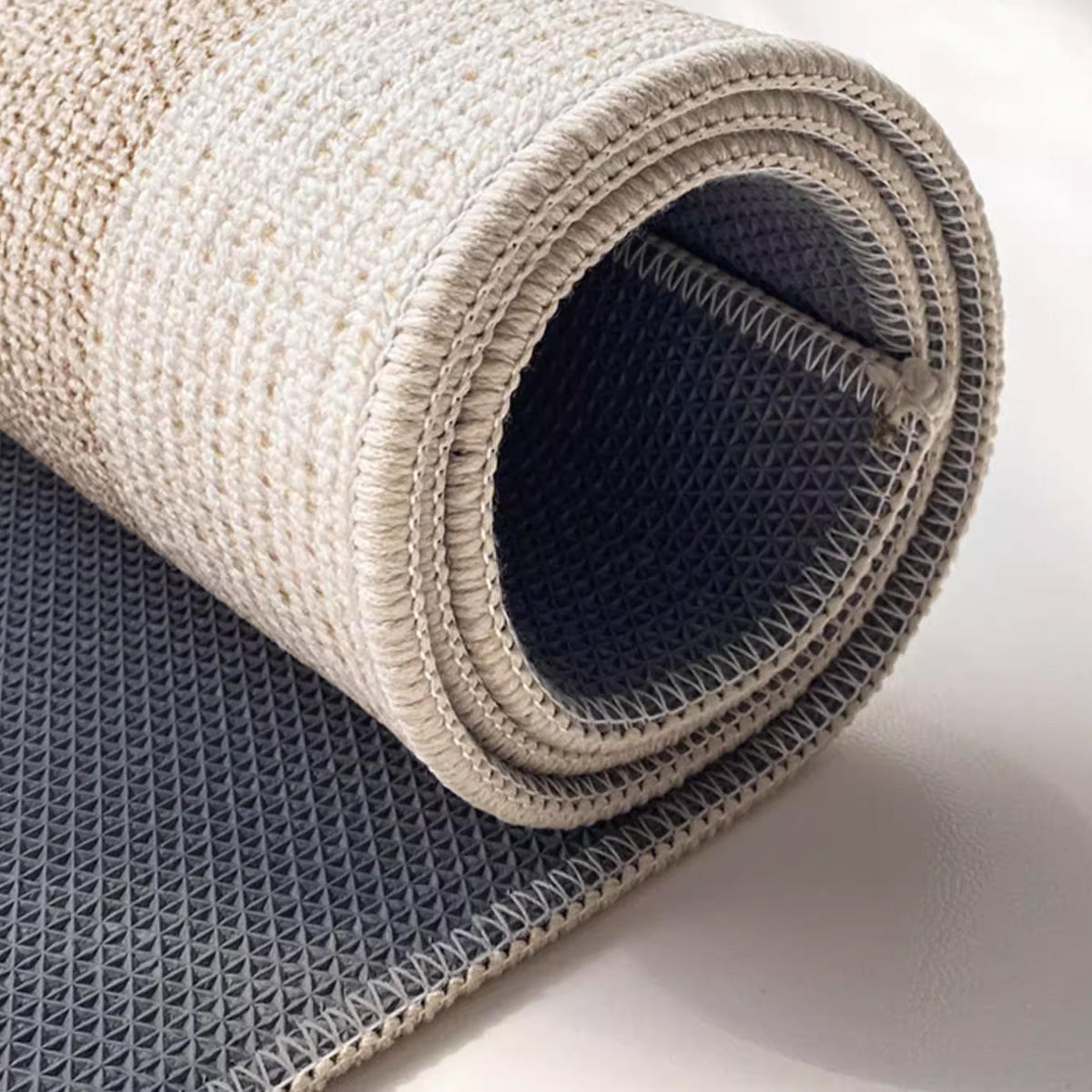 Woven Entry Mat with Accent Trim – Natural Fiber Floor Protection for Hallways & Doorways | Thomler
