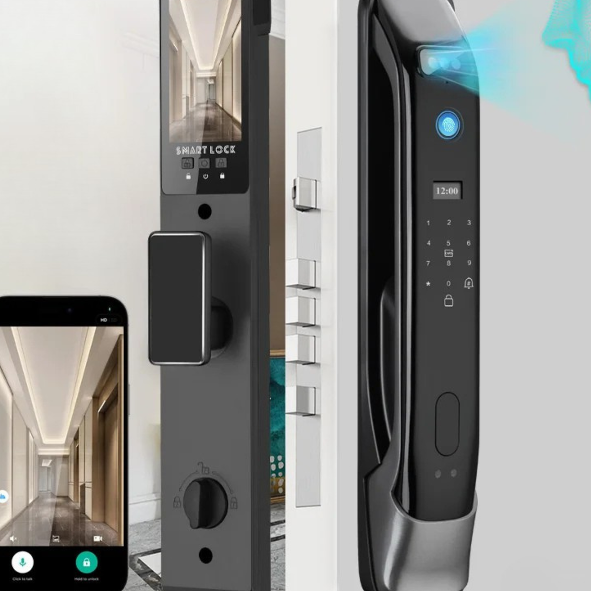 Facial Recognition Electronic Entry System with Video Intercom & Fingerprint Access | Thomler