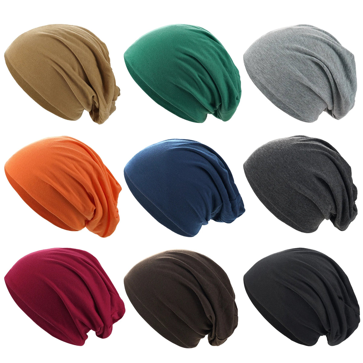 Slouchy Knit Beanie – Soft Stretch Winter Hat for Men & Women – Breathable All-Season Headwear – Machine-Washable Casual Cap | Thomler