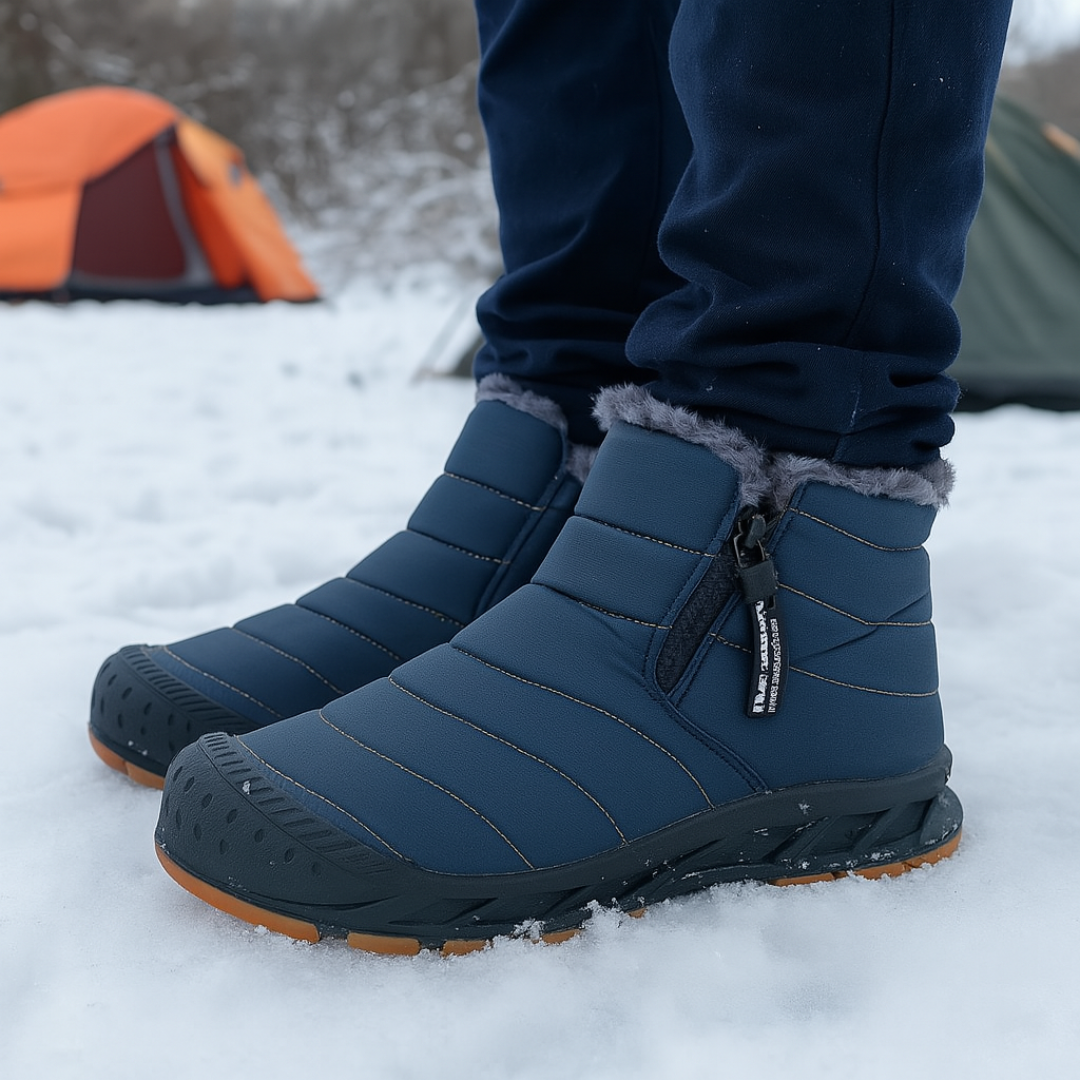 Men's & Women's Insulated Waterproof Winter Boots with Side Zipper for Snow & Ice | Fleece-Lined Slip-Resistant Shoes for Hiking, Walking | Thomler