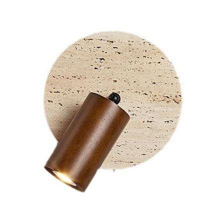 Wall Lamp Travertine Stone 7.1 in Rotatable Warm Light Bedroom Reading Accent Lighting Fixture | Thomler