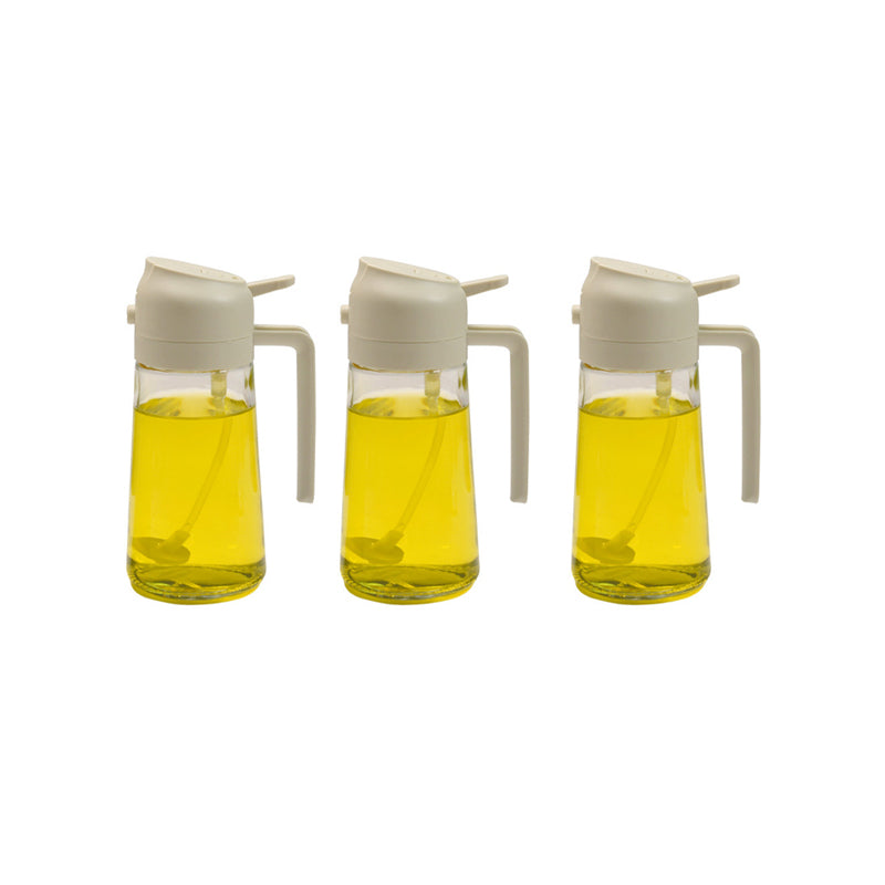 Glass Oil Mister and Pouring Bottle for Cooking – Dual-Function Sprayer with Wide Mouth, 16 oz Capacity – Leak-Proof Kitchen Dispenser for | Thomler