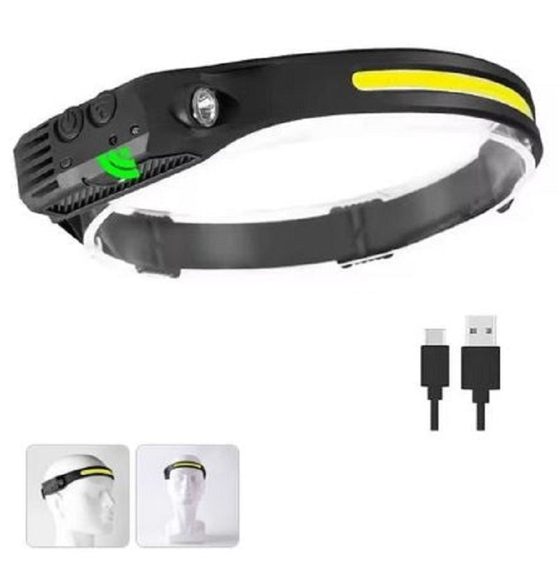 Motion-Activated LED Headlamp with Wave Sensor – Rechargeable Hands-Free Light for Camping, Repairs, Running & Hiking | Thomler