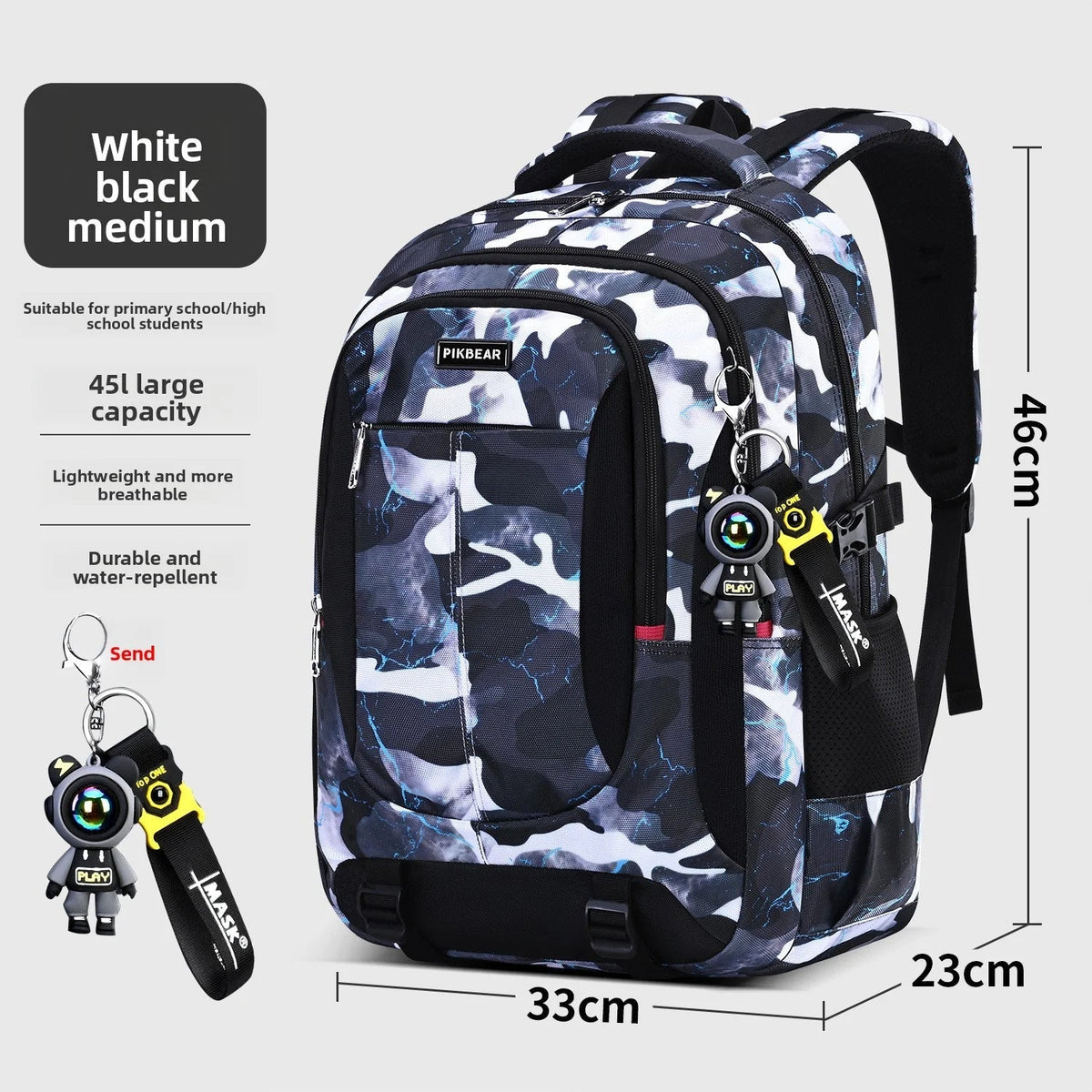 Multi-Compartment Student Backpack with Padded Laptop Sleeve & Adjustable Straps for School, College & Everyday Use | Thomler