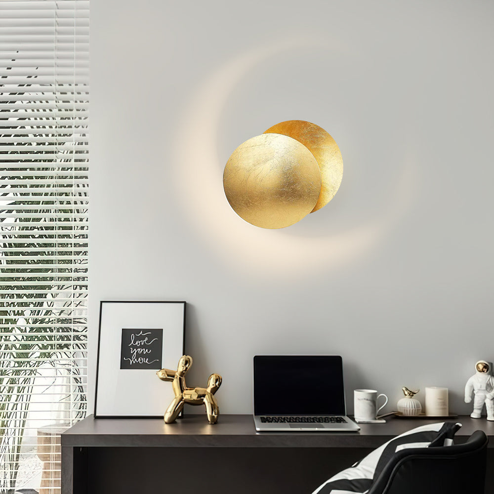 Wall Lamp Aluminum 9 in Adjustable LED Gold White Modern Living Room Bedroom Decorative Light | Thomler