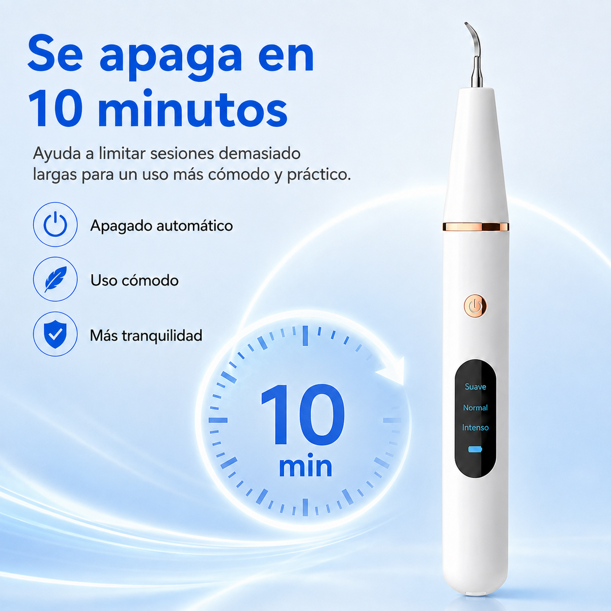 Electric Ultrasonic Tooth Stain Remover with LED Light & 3 Cleaning Modes for At-Home Dental Care | Thomler