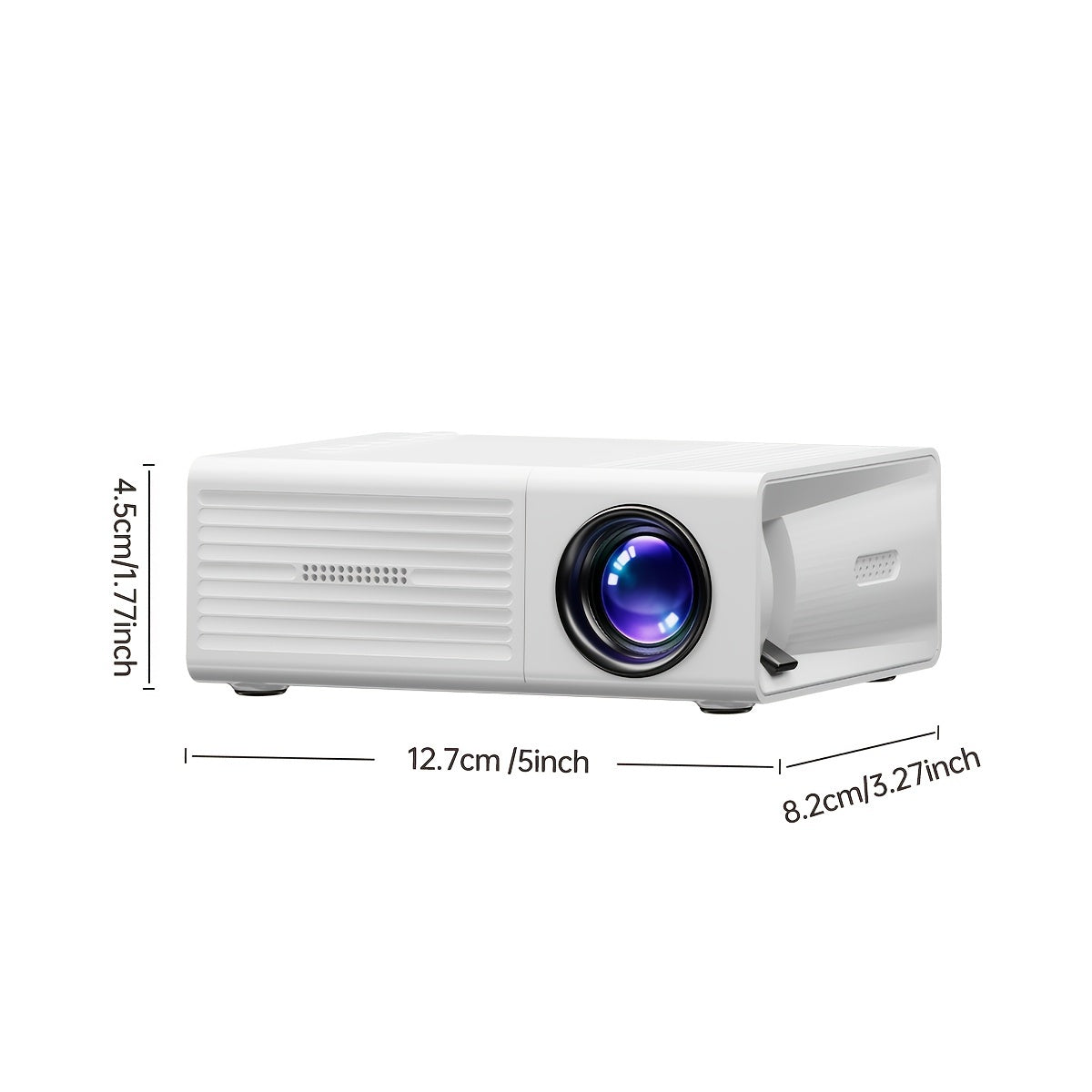 Compact LED Projector 3000 Lumens HDMI USB Movie Display for Indoor Outdoor Home Theater Streaming Media Laptop Smartphone Presentations | Thomler