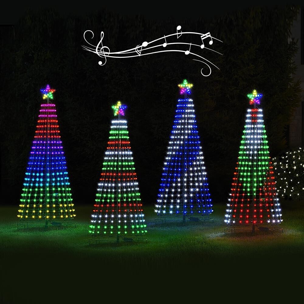 Animated LED Outdoor Holiday Tree Light Display with 12 Modes – Waterproof Decoration for Yard & Garden | Thomler