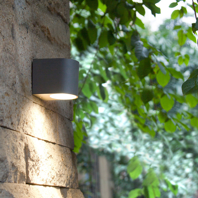 Modern Geometric Exterior Sconce with Clear Lens, Matte Finish for Patio & Entryway Lighting | Thomler