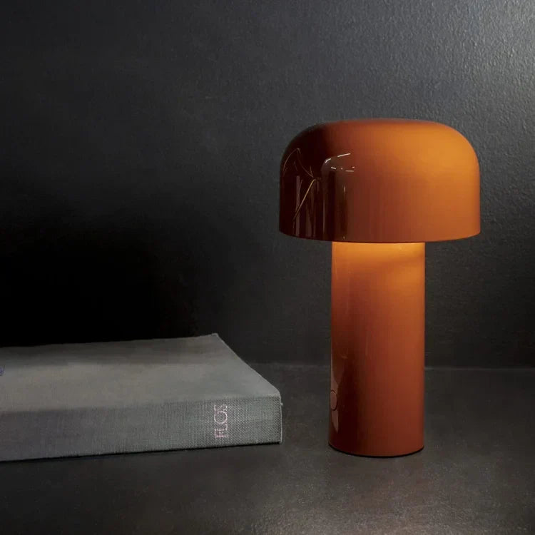 Cordless Mushroom Table Lamp with Touch Dimmer & USB-C Rechargeable Battery for Bedroom, Desk & Outdoor | Thomler