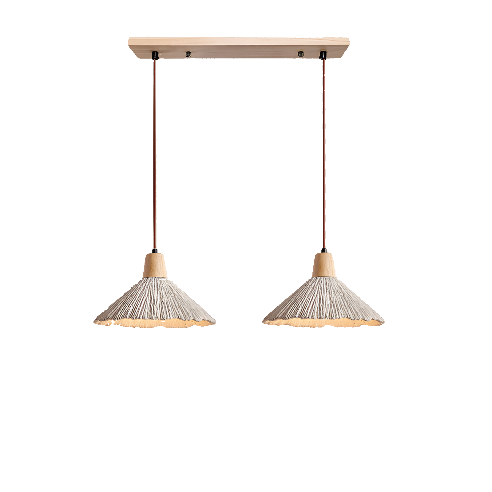 Pendant Light Cement 13.8 in Cream Dining Room Kitchen Island Hanging Ceiling Minimalist Wabi Sabi Rustic Fixture | Thomler