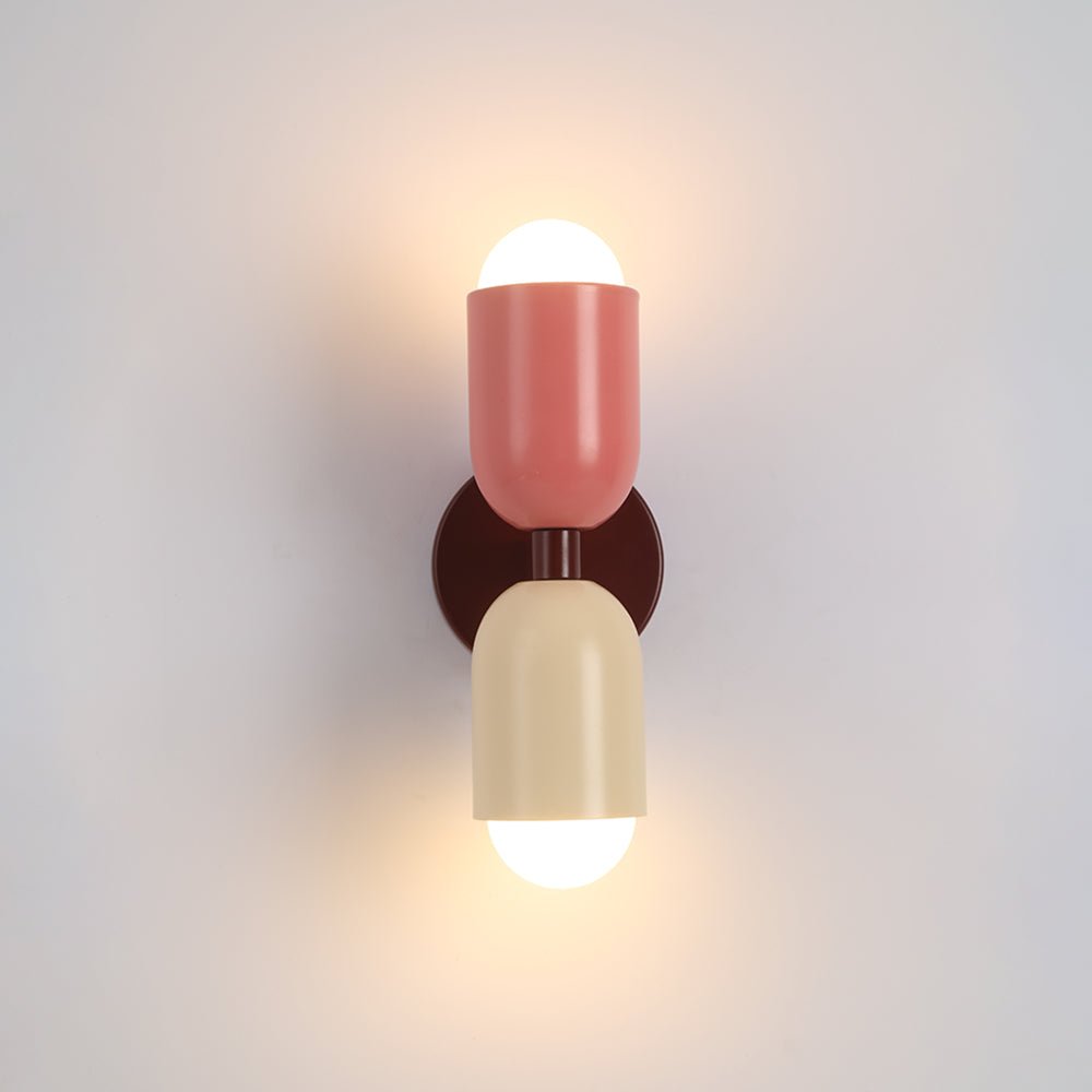Soft-Tone Metal Wall Sconce with LED Bulb for Bedroom & Living Room | Hardwired E27 Socket Accent Light | Minimalist Nordic Design for | Thomler
