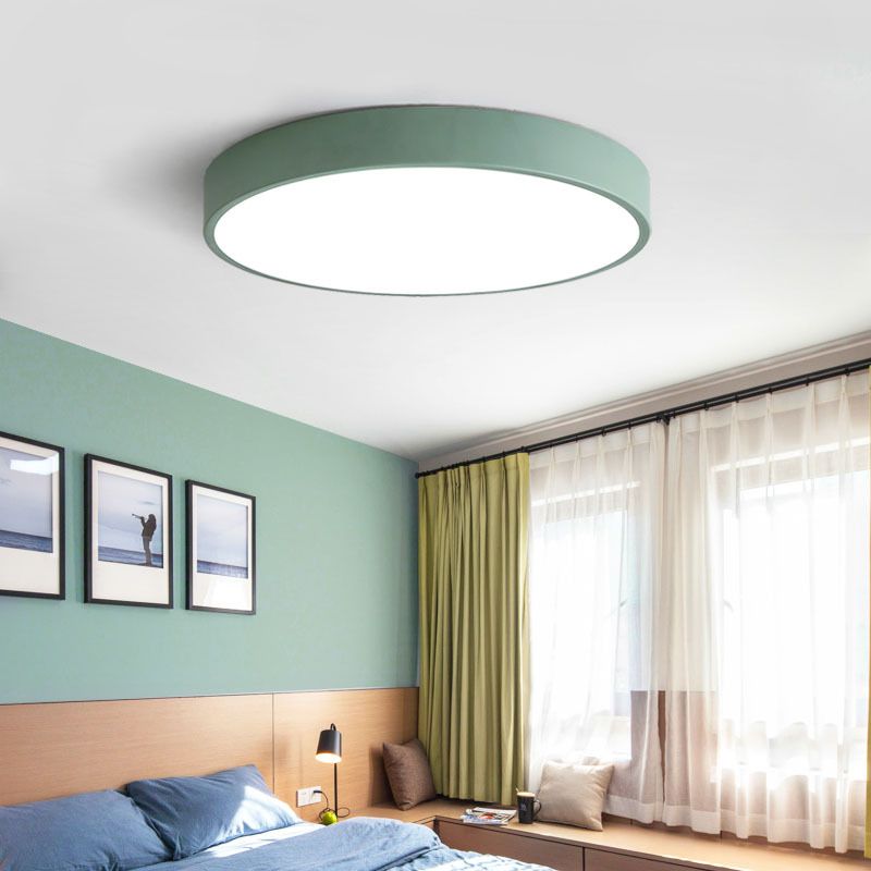 Modern Round LED Flush Mount Ceiling Light for Bedroom & Living Room – Vibrant Colors | Thomler