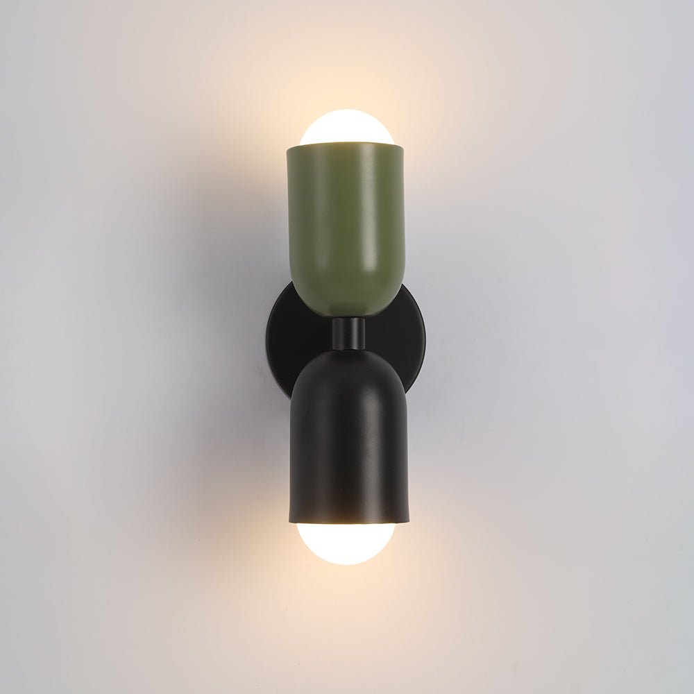 Soft-Tone Metal Wall Sconce with LED Bulb for Bedroom & Living Room | Hardwired E27 Socket Accent Light | Minimalist Nordic Design for | Thomler