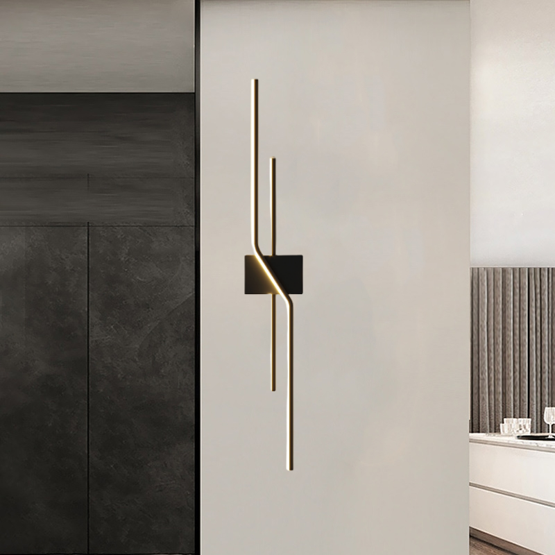 Sleek Linear Metal Wall Light with LED Acrylic Diffuser for Bathroom Bedroom Living Room | Thomler