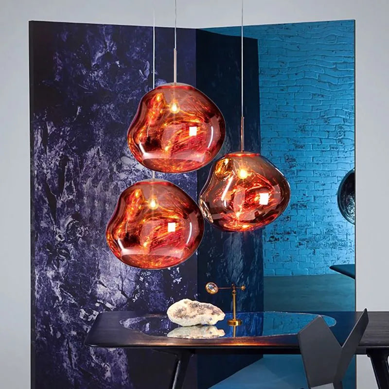 Pendant Light Acrylic 38.0 cm Warm White Living Room Dining Room Organic Lava Effect Hanging Ceiling Lamp E27 | Thomler