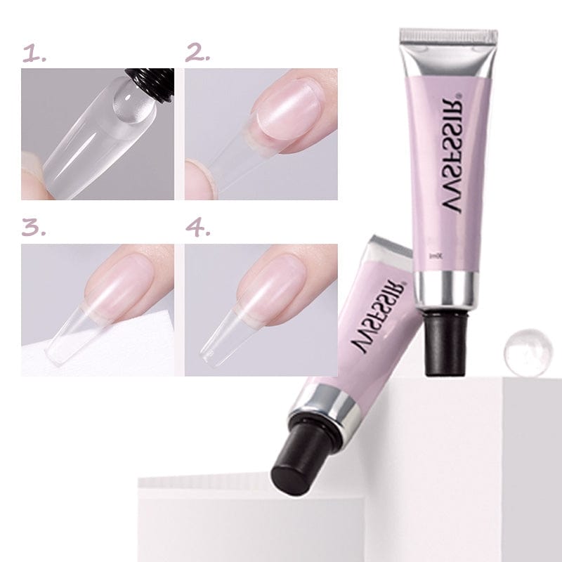 Press-On Nail Adhesive Kit with UV Lamp & Remover – Complete Salon Manicure System for Home Use | Thomler