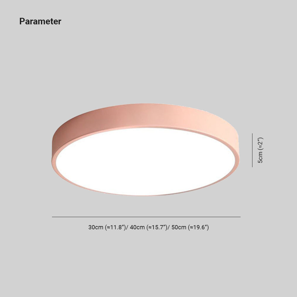 Modern Round LED Flush Mount Ceiling Light for Bedroom & Living Room – Vibrant Colors | Thomler