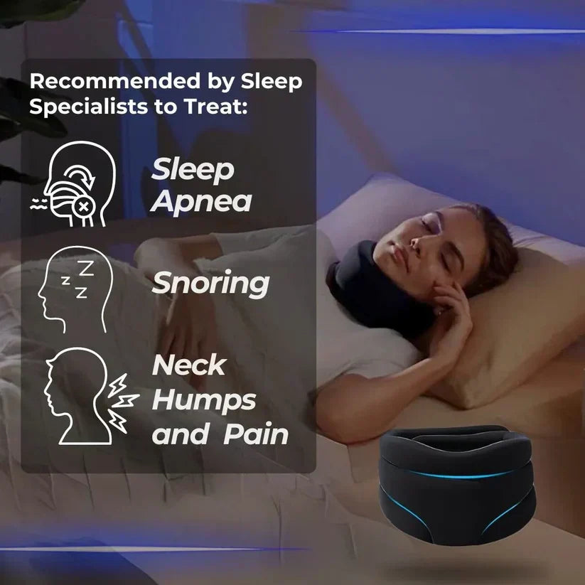 Adjustable Neck Support Brace for Sleep – Snoring Relief & Neck Pain Reduction – Breathable Design for Men & Women – Ergonomic Sleep | Thomler