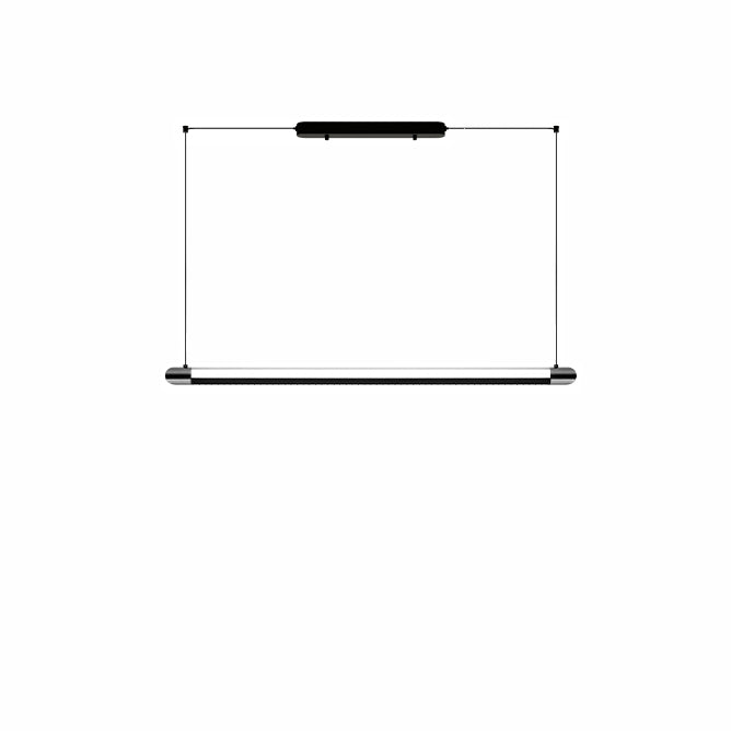 Pendant Light Metal Linear 35 in Adjustable Kitchen Dining Room LED Remote Dimmable Modern Ceiling Fixture | Thomler