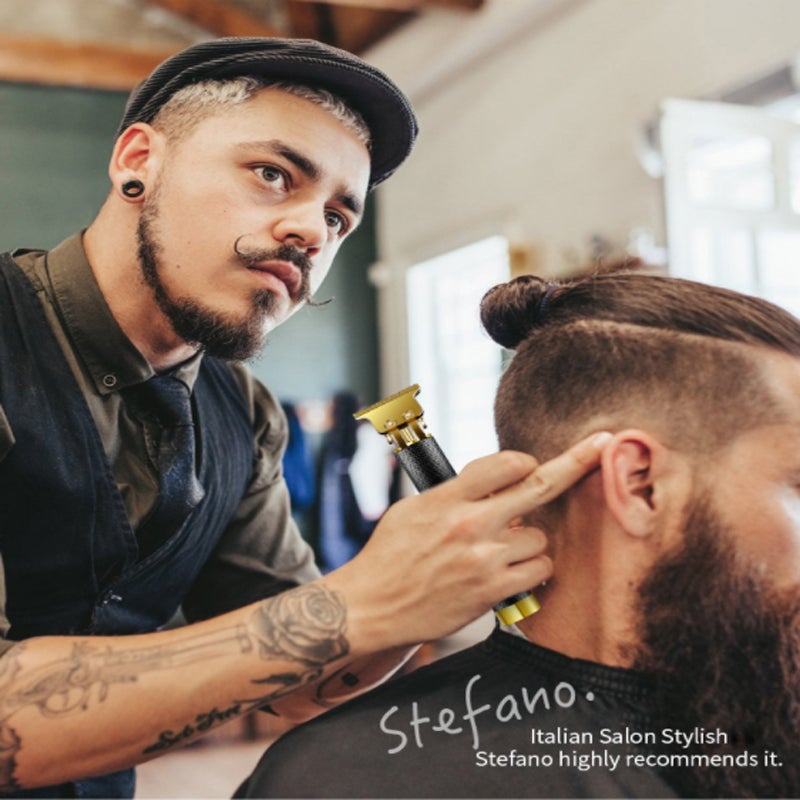 Cordless Precision Hair Clipper with T-Blade for Fade Cuts, Edge-Ups, Beard Shaping & Full Body Detailing – USB Rechargeable, 6-Hour | Thomler