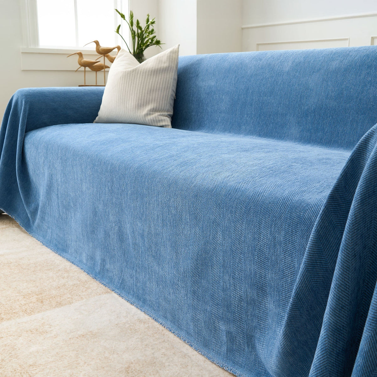 Textured Furniture Throw Blanket for Couches – Scratch-Resistant & Machine Washable | Thomler