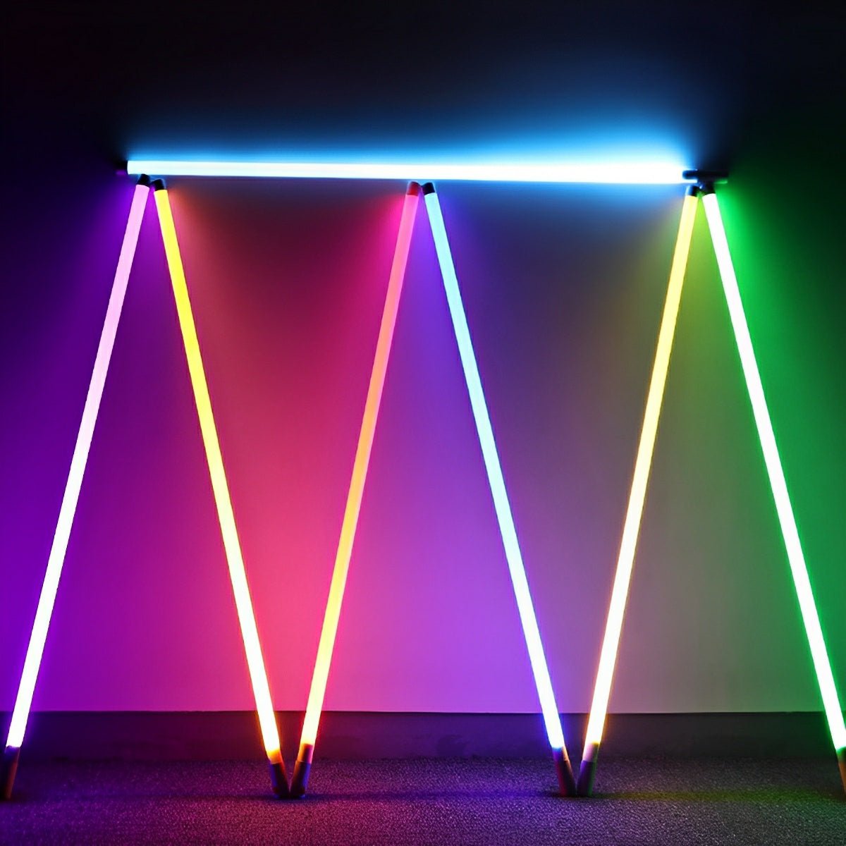 Portable Rechargeable LED Tube Light with RGB Color Modes and Wireless Remote for Photography Studio Bedroom Living Room | Thomler