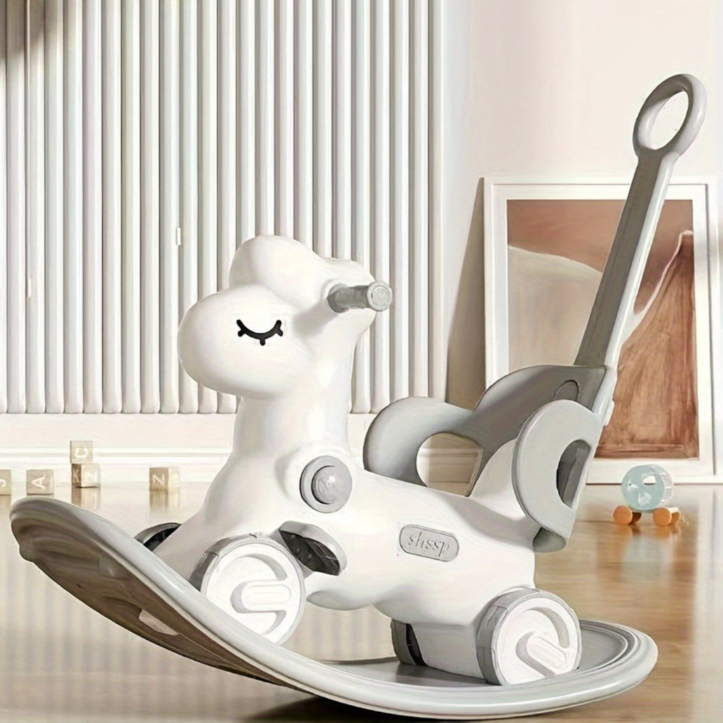Baby Rocking Horse Balance Bike Plastic 75.0 cm Indoor Toddler Riding Toy 2-in-1 Developmental Play Fun | Thomler