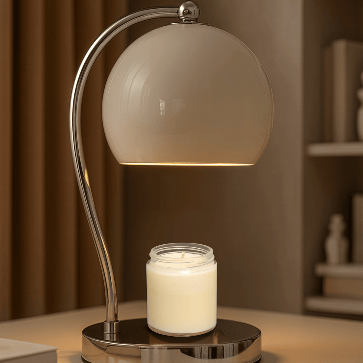Flameless Electric Candle Warmer with Dimmer Light – Tabletop Scent Diffuser for Home | Thomler