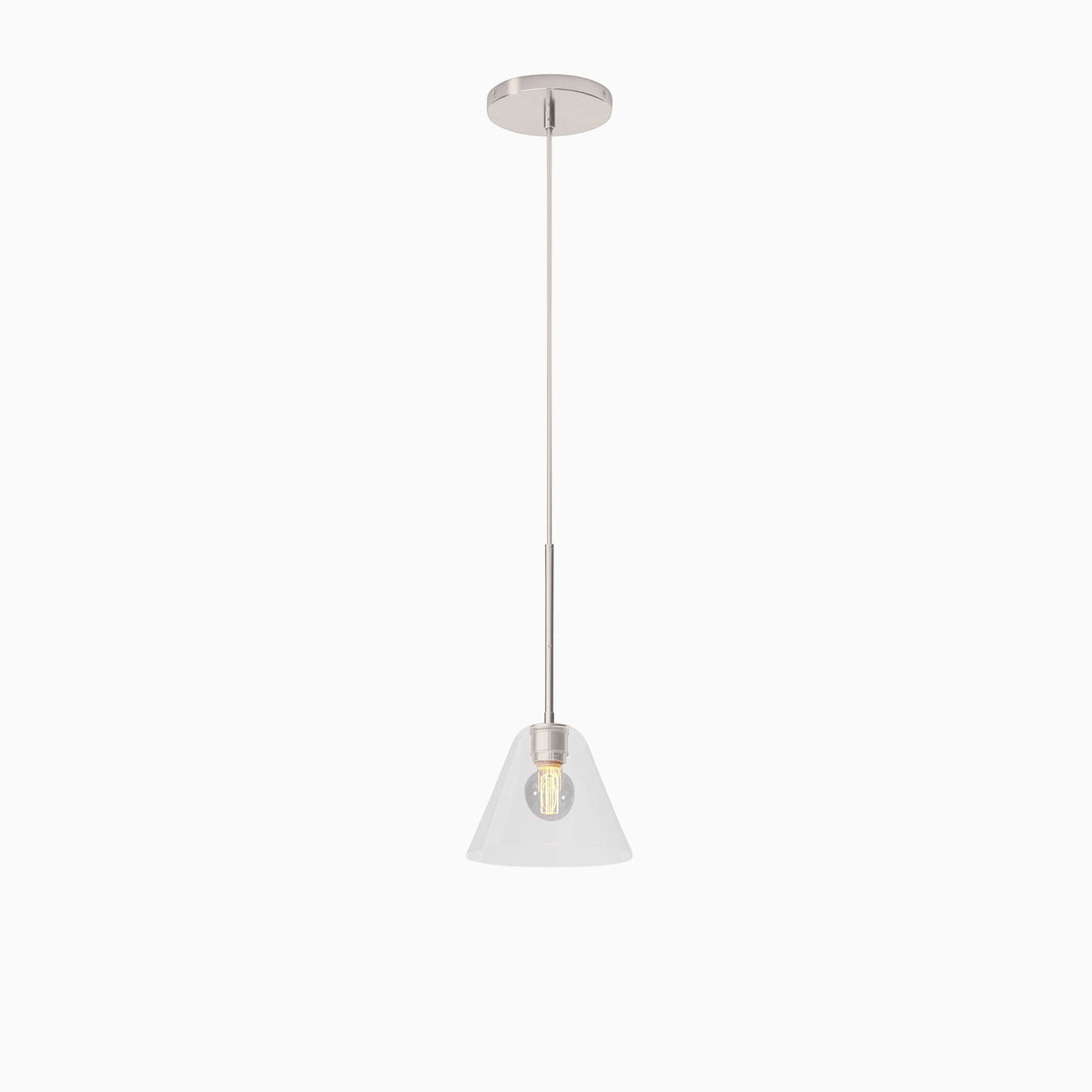 Tapered Glass Hanging Fixture with Metal Hardware for Island Dining Bar Overhead Lighting Home Kitchen | Thomler
