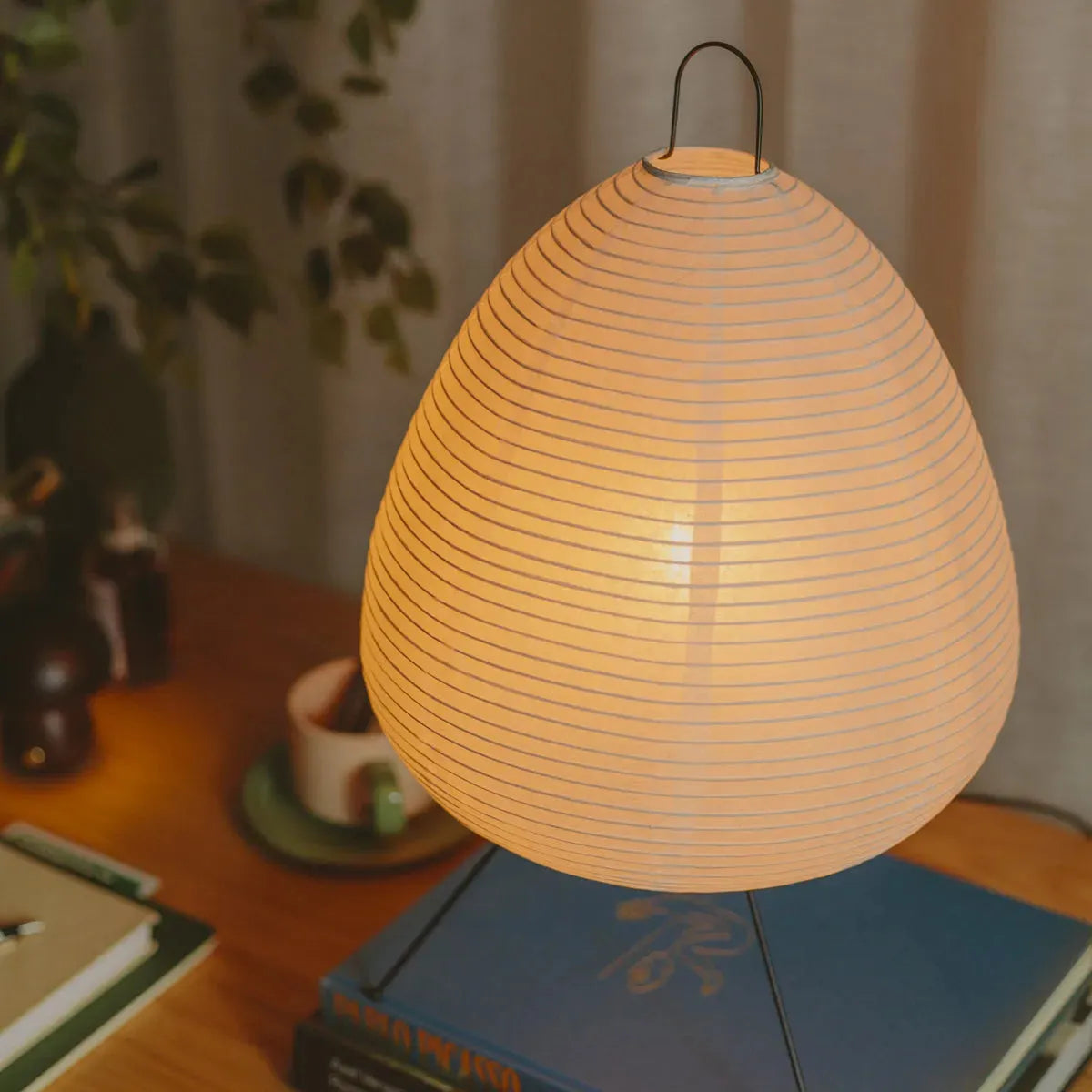 Table Lamp Rice Paper 28.0 cm White Bedroom Ambient Lighting Japanese Minimalist Desk Side Table Mood Light | Thomler