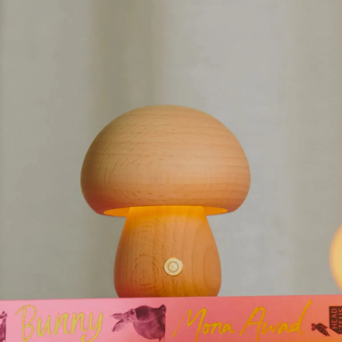 Table Lamp Solid Wood 10.0 cm x 16.5 cm Touch Dimmable USB Rechargeable Bedroom Patio Ambient Lighting | Thomler