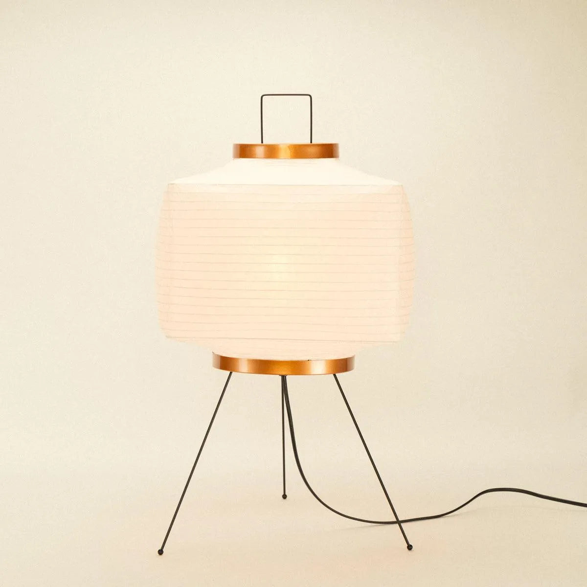 Floor Lamp Rice Paper 60.0 cm White Living Room Japandi Mood Lighting Geometric Japanese Style Accent Light | Thomler