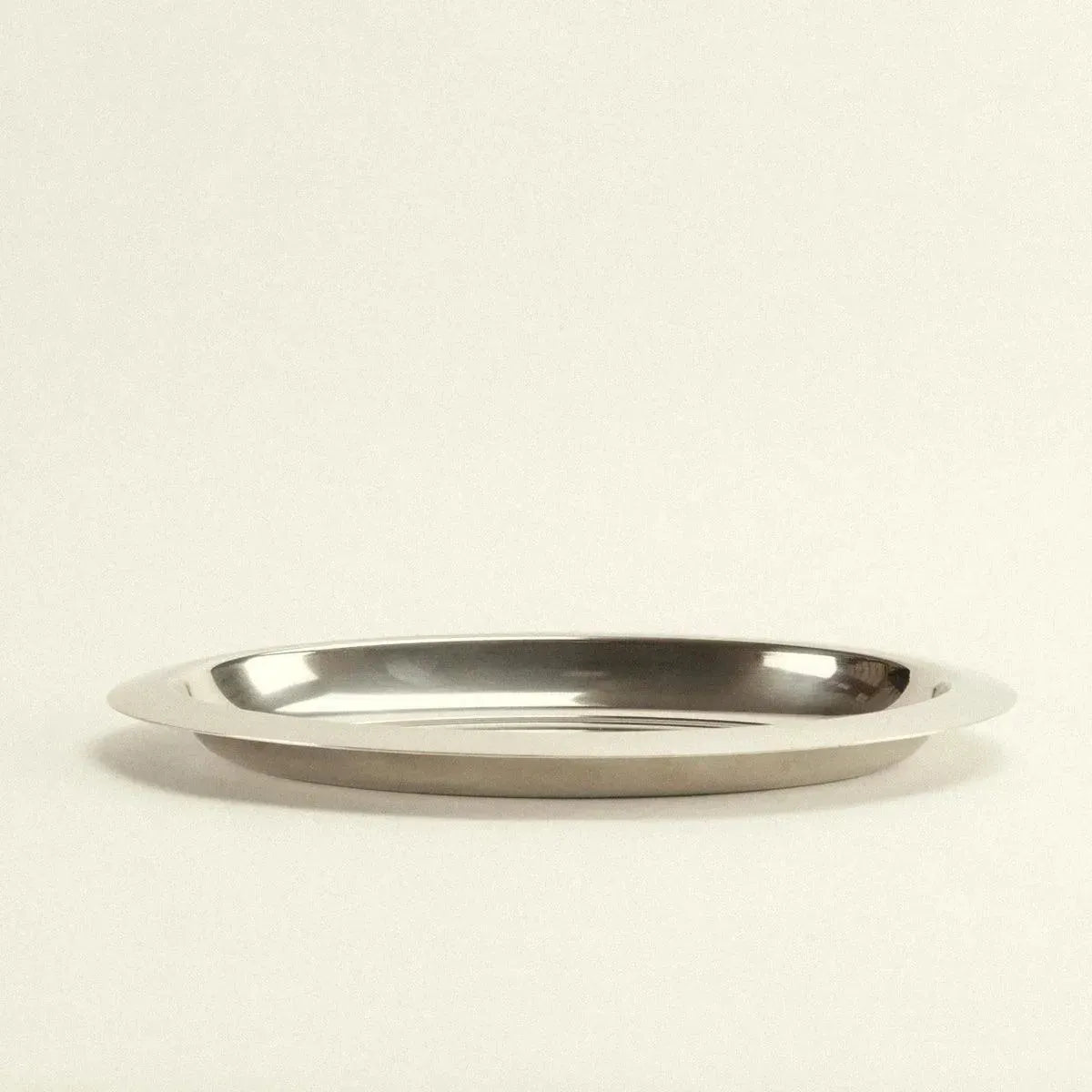 Serving Tray Stainless Steel Oval Polished Silver Dining Table Appetiser Presentation Platter | Thomler