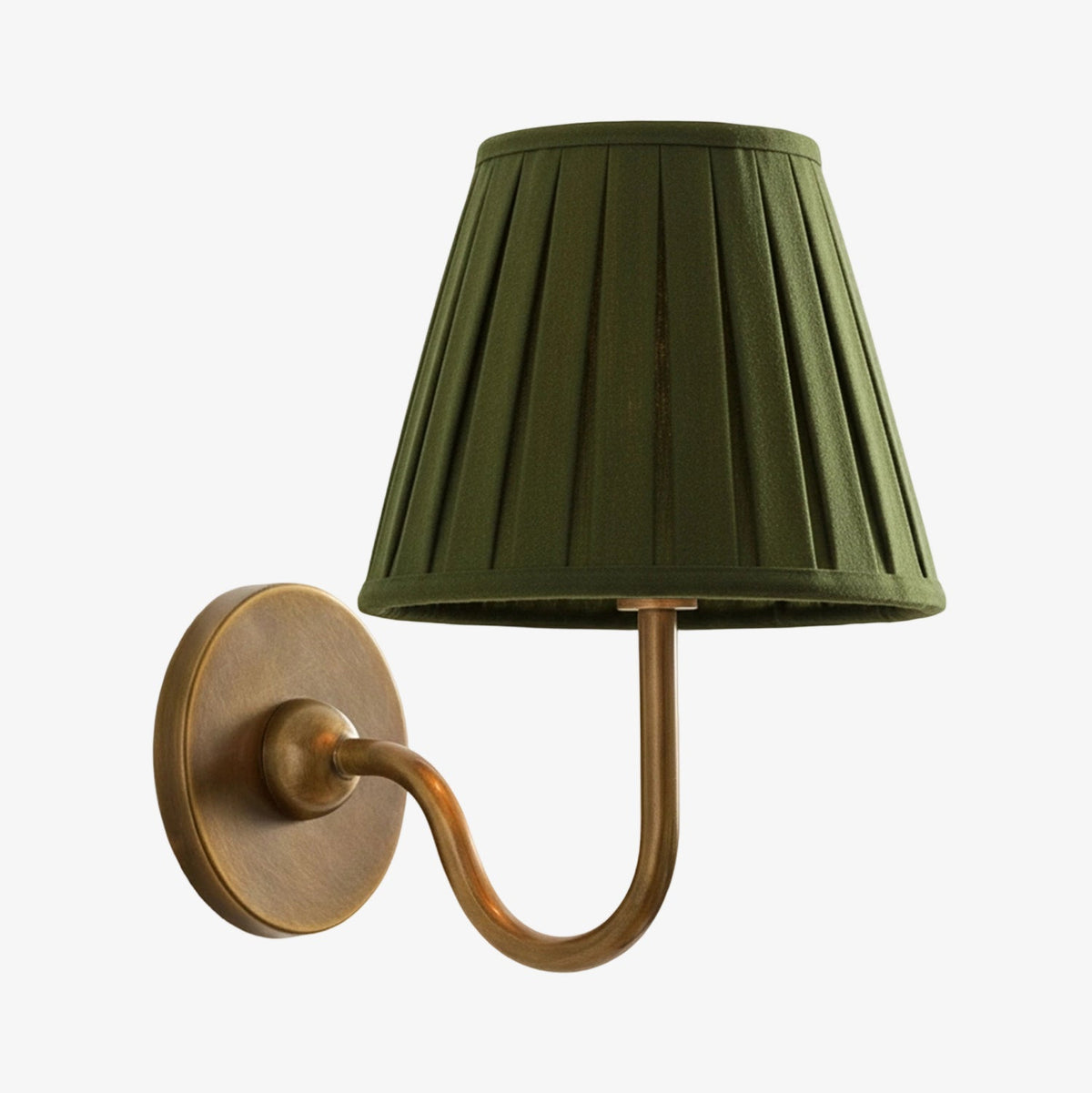 Brass Sconce with Fabric Drum Shade – 1 or 2 Light Hardwired Fixture for Bedroom, Hallway & Living Room | Thomler